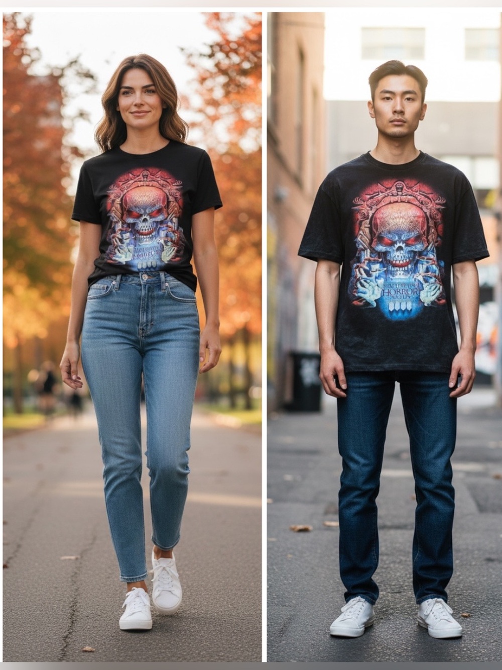 NWT Hot Topic Universal Halloween Horror Nights Menacing Skull Tee Bundle 4pc
